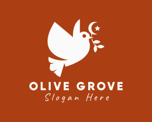 Olive - Islamic Peace Dove logo design