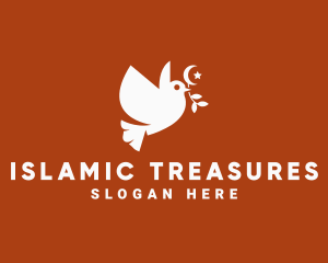 Islamic Peace Dove Freedom logo design