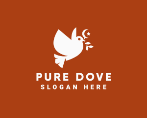 Islamic Peace Dove Freedom logo design