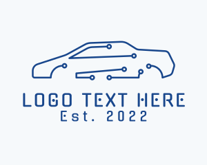 Cyber - Cyber Racing Car logo design