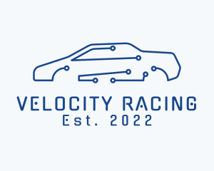 Cyber Racing Car logo design