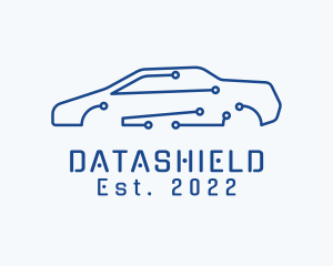 Rideshare - Cyber Racing Car logo design