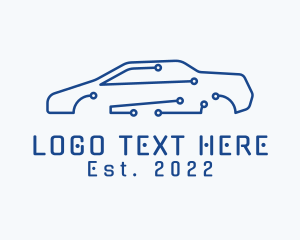 Race - Cyber Racing Car logo design