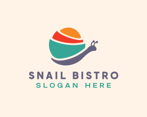 Snail Animal Shell logo design