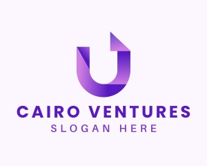 Purple Business Letter U logo design