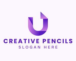 Purple Business Letter U logo design