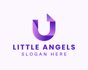 Purple Business Letter U logo design