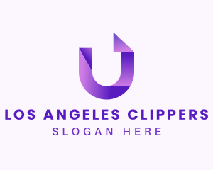 Purple Business Letter U logo design