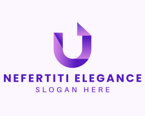 Purple Business Letter U logo design