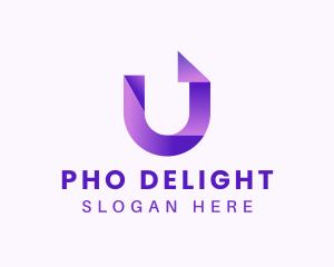 Purple Business Letter U logo design