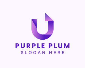 Purple - Purple Business Letter U logo design