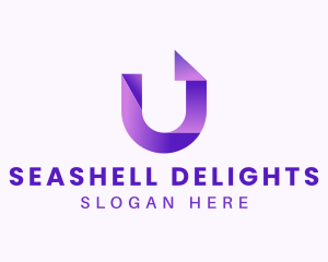 Purple Business Letter U logo design