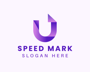 Purple Business Letter U logo design