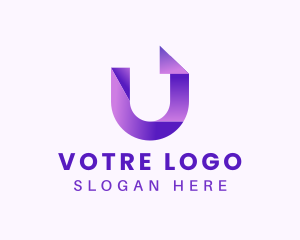 Purple - Purple Business Letter U logo design