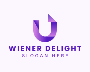 Purple Business Letter U logo design