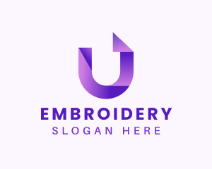 Purple Business Letter U logo design