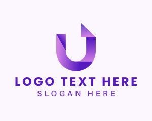 Lettermark - Purple Business Letter U logo design