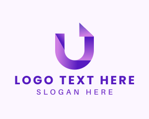 Purple Business Letter U Logo