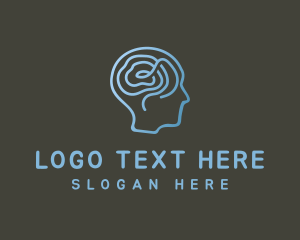 Mindfulness - Neurology Brain Head logo design