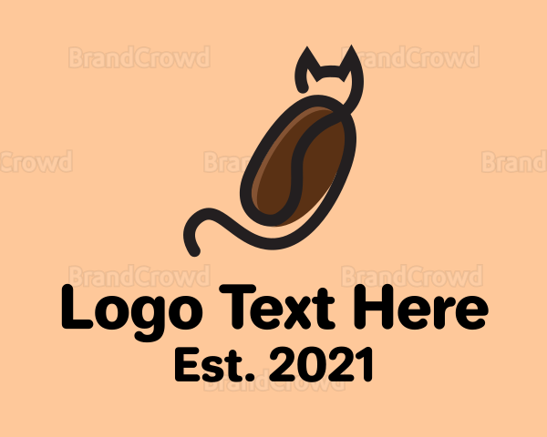 Monoline Coffee Cat Logo