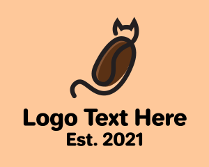 Veterinary - Monoline Coffee Cat logo design