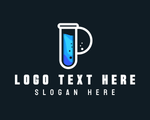 Lab - Test Tube Letter P logo design