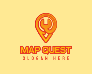 Map Pin Wrench logo design