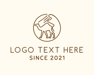 Llama - Desert Camel Travel logo design