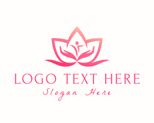 Massager - Lotus Body Spa logo design