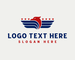 America - Patriotic Winged Eagle logo design