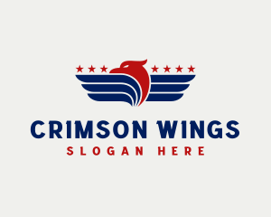 Patriotic Winged Eagle logo design