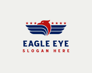 Patriotic Winged Eagle logo design