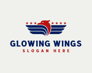 Patriotic Winged Eagle logo design