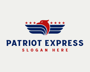 Patriotic Winged Eagle logo design