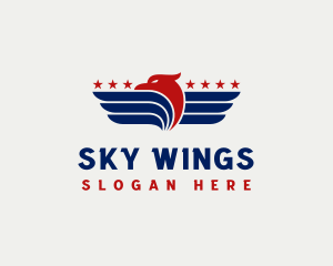 Patriotic Winged Eagle logo design