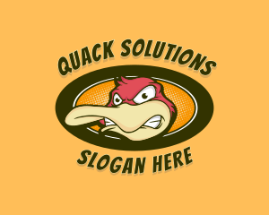 Duck - Angry Duck Cartoon logo design