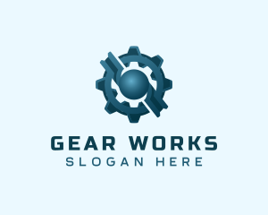 Industrial Gear Cog logo design