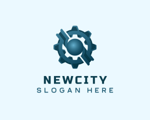 Industrial Gear Cog logo design