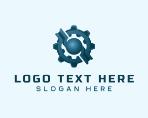 Cogwheel - Industrial Gear Cog logo design