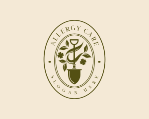 Shovel Garden Plant logo design