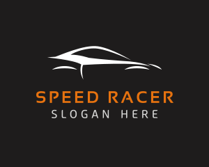 Racecar - Orange Car Racing logo design