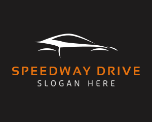 Driver - Orange Car Racing logo design