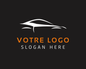 Racing - Orange Car Racing logo design