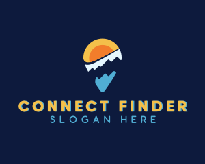 Travel Location Pin  logo design