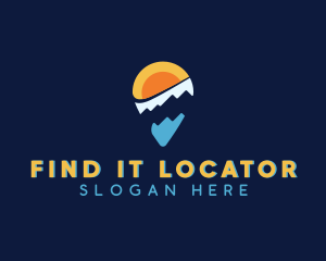 Travel Location Pin  logo design