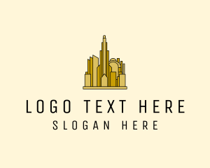 Urban Planner - Gold City Property logo design