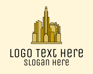 Leasing - Gold City Property logo design