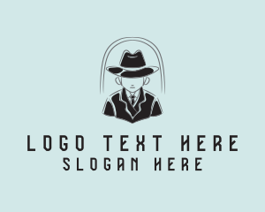 Suit - Investigator Sleuth Gangster logo design