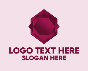 Jewelery - 3D Hexagon Rose logo design