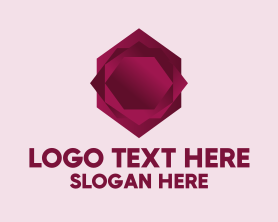 3d - 3D Hexagon Rose logo design